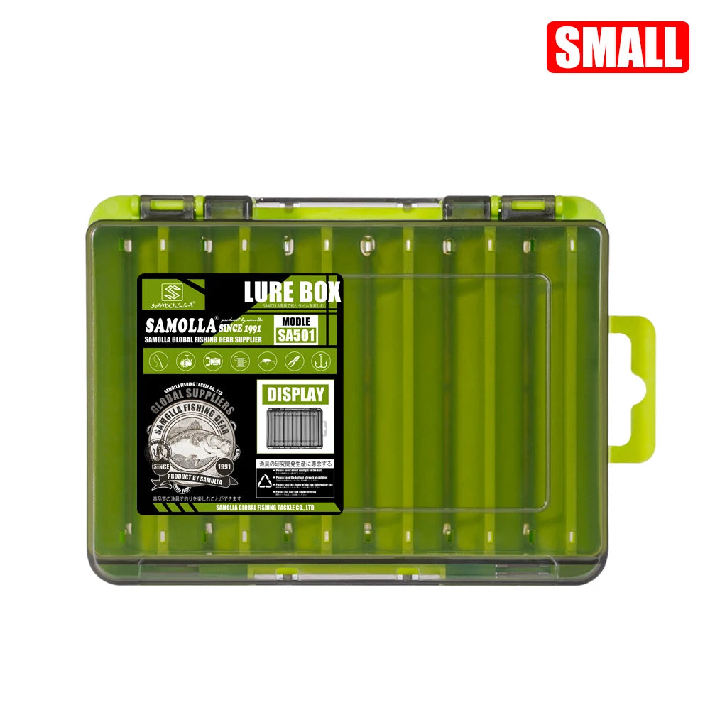 Double-Sided Fishing Tackle Box – Lure & Hook Organizer Fishing Tackle Box Babs green small