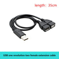 USB Cable Splitter 1 Male to 2 Female Charging & Data Adapter USB Cable Splitter Babs Default Title