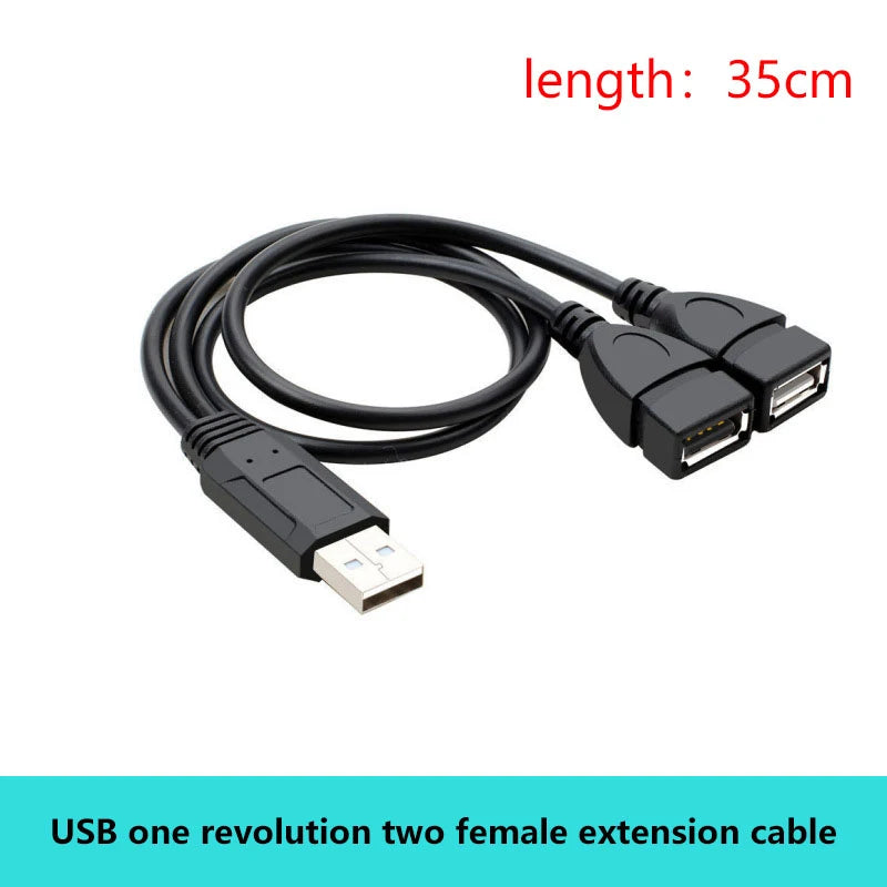 USB Cable Splitter 1 Male to 2 Female Charging & Data Adapter USB Cable Splitter Babs Default Title