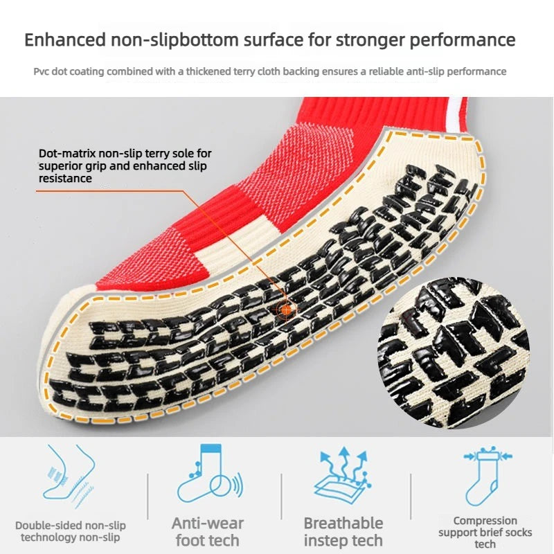 Non-Slip Soccer Socks – Grip Bottom Football Training Socks Football Training Socks Babs