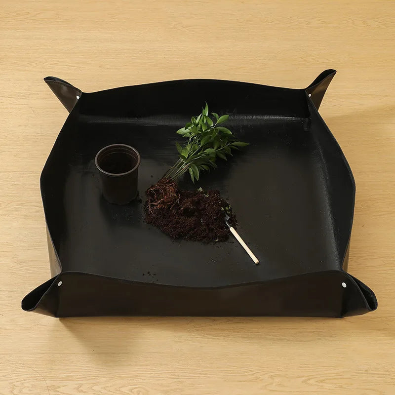 Waterproof Plant Repotting Mat – Portable Indoor Gardening Mat Gardening Mat Babs Black 100X100cm
