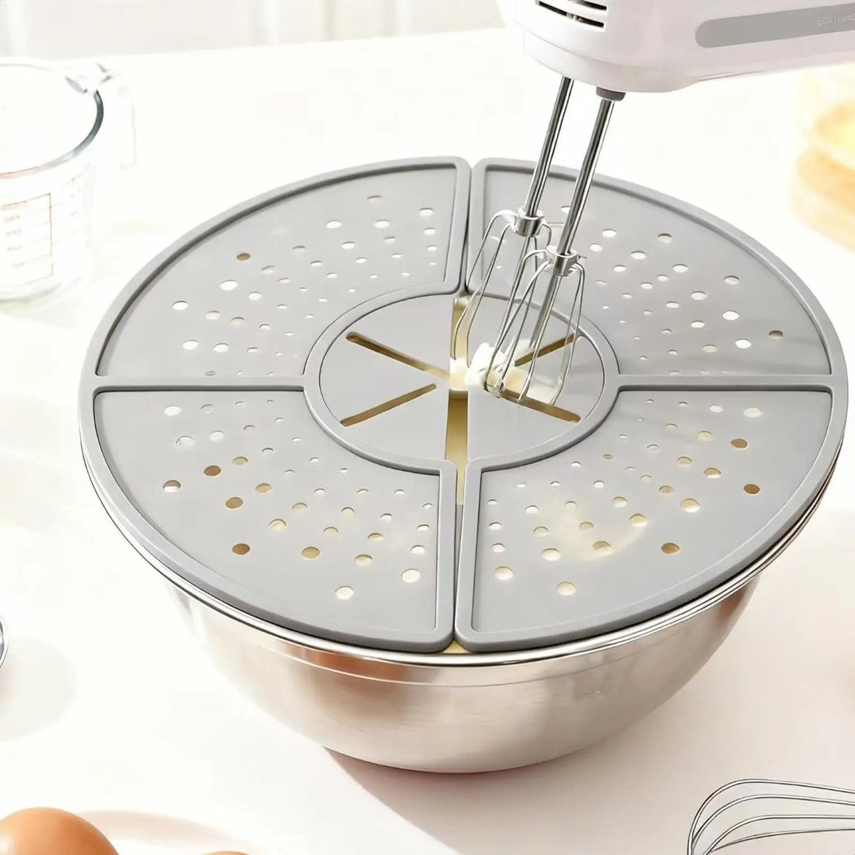 Foldable Silicone Splatter Screen – Oil Splash Guard Pan Lid Silicone Splatter Screen Babs