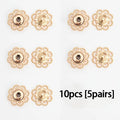 10PCS Metal Invisible Snap Buttons for Coats & DIY Sewing Sewing Snap Buttons Babs Gold 2.1CM
