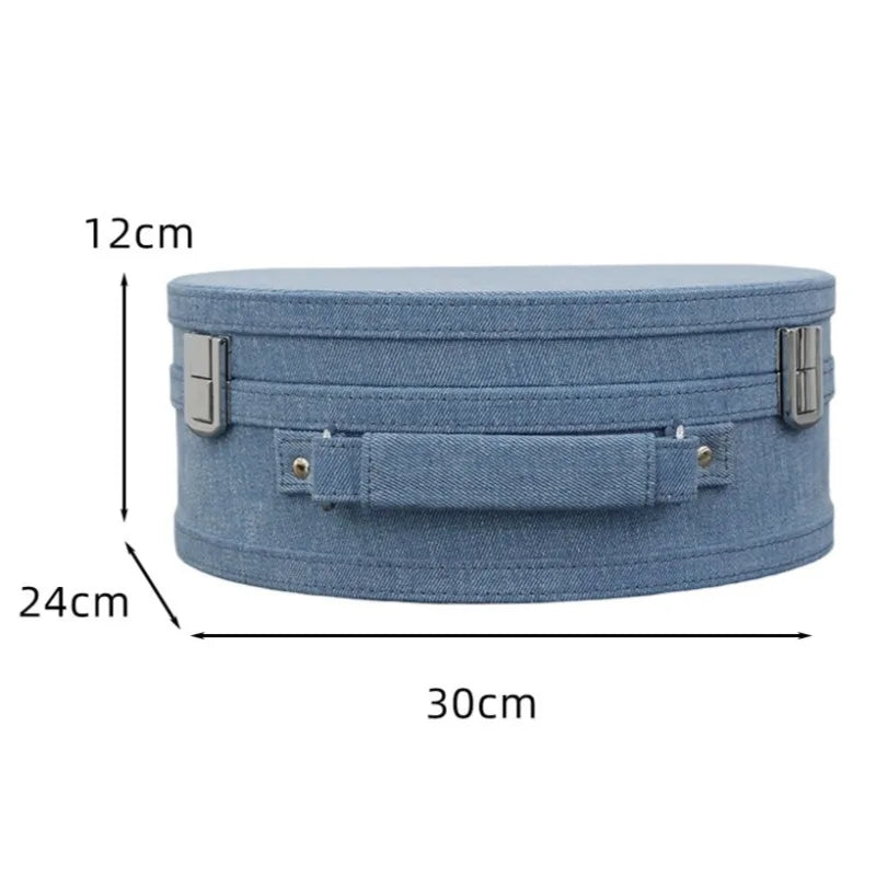 Large 18L Canvas Storage Box – Clothes & Bedroom Organizer Fabric Storage Box Babs Light Blue-Small