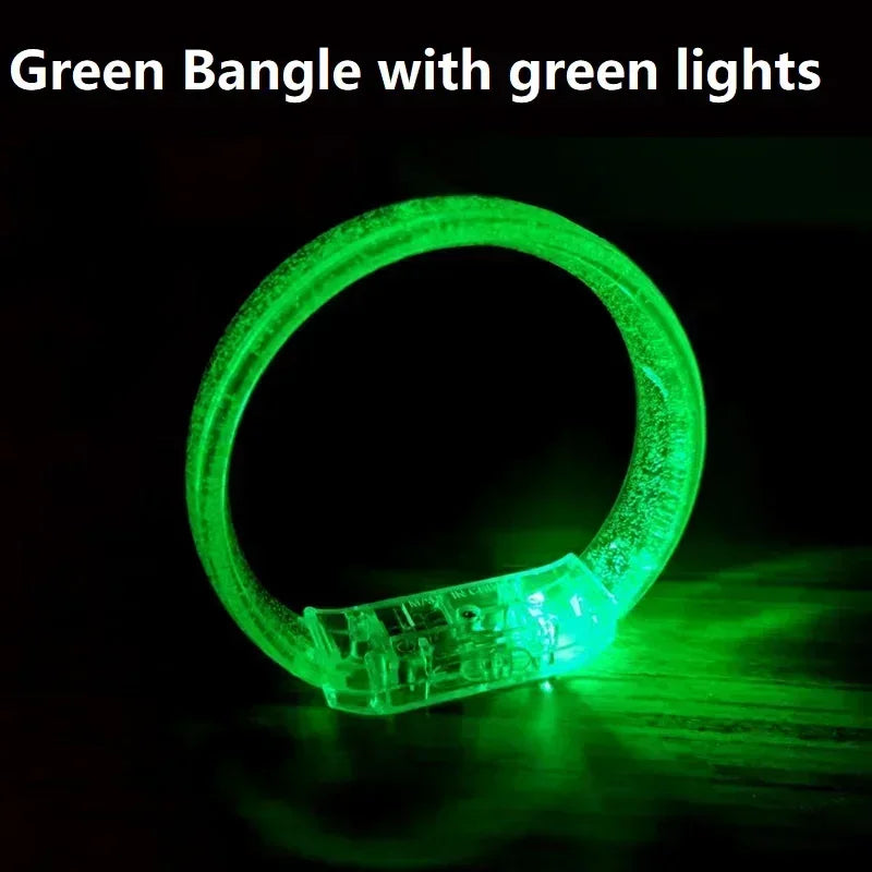 20pcs LED Glow Bracelets Neon Bangles – Party Favors Kids Adults LED Party Bracelets Babs green