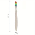 10-Pack Rainbow Bamboo Toothbrush Set – Soft Bristle, Eco-Friendly Bamboo Toothbrush Set Babs 10pcs
