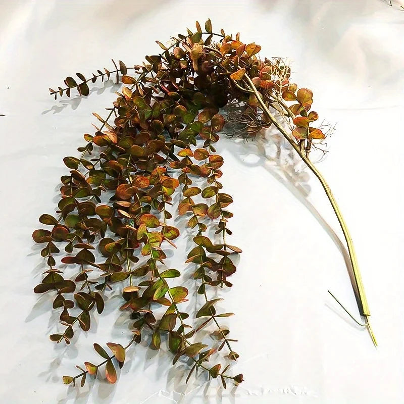 104cm Artificial Eucalyptus Vine – Faux Wall Hanging Plant Decor Artificial Plant Vine Babs Red