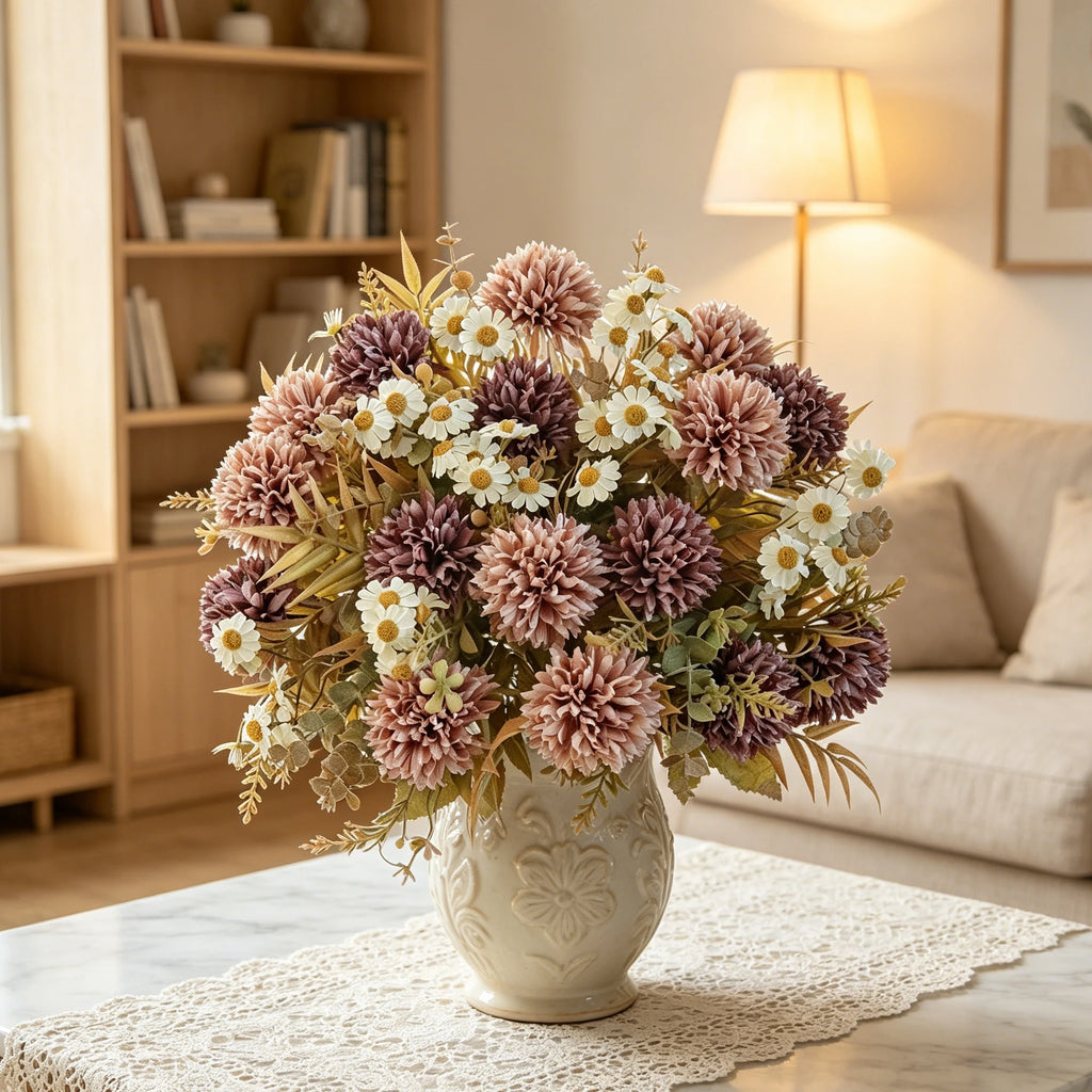 Silk Chrysanthemum Artificial Flower – Wedding & Home Décor Artificial Silk Flower Babs