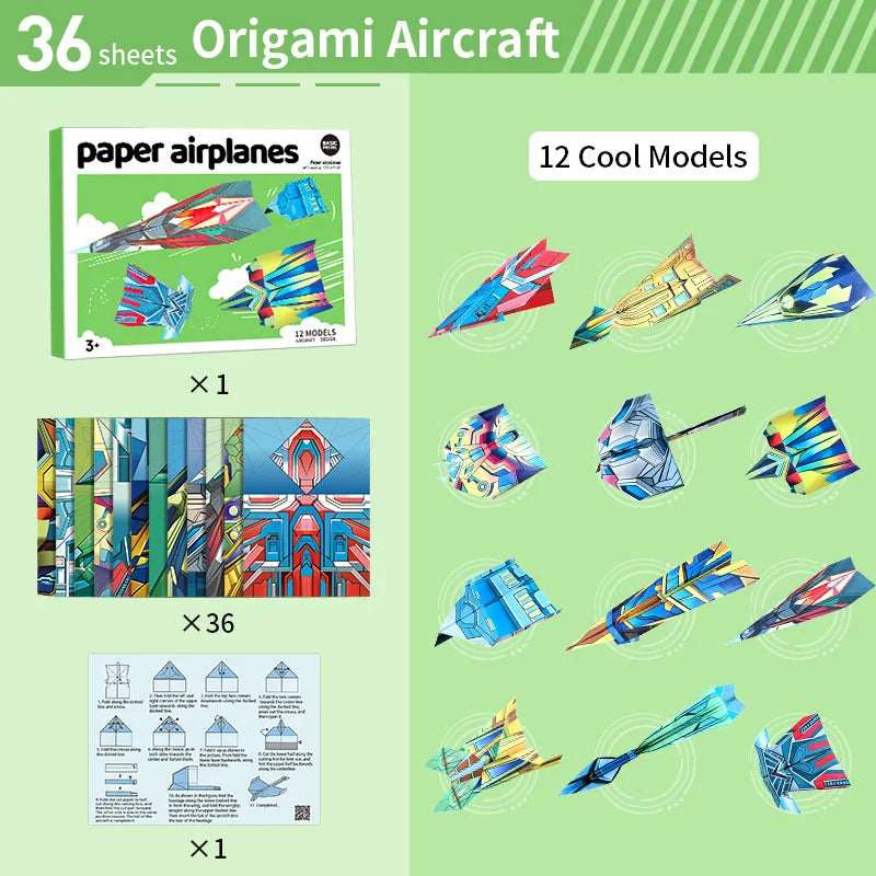 Interactive Paper Airplane Book – Easy Folding Guide for Kids Kids Activity Book Babs MULTI