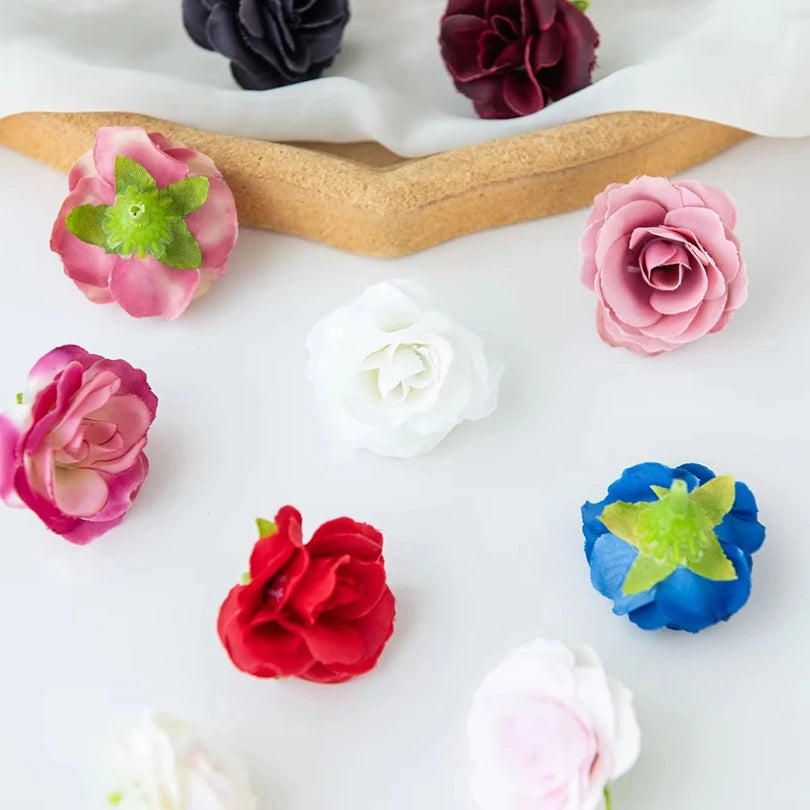 Silk Rose Tea Bud Artificial Flowers 50/100pcs – DIY & Weddings Artificial Silk Flowers Babs