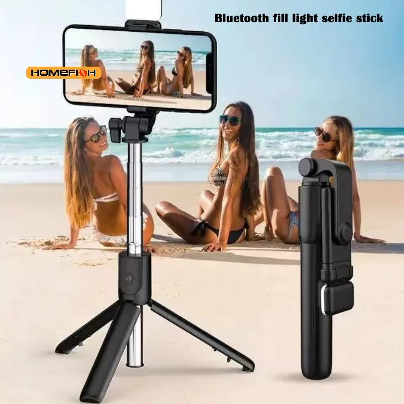 Bluetooth Selfie Stick Tripod with Fill Light & Remote Shutter Selfie Stick Tripod Babs