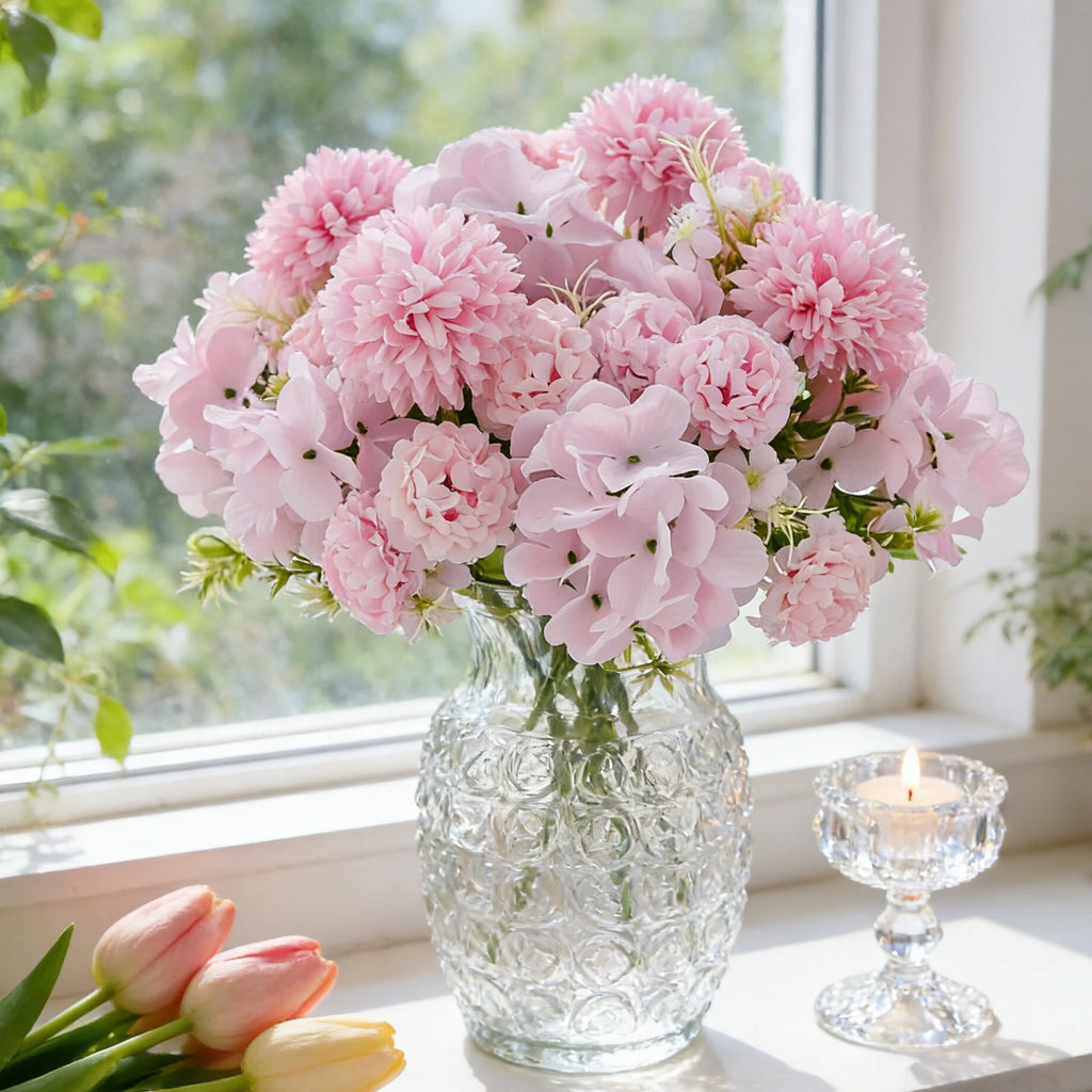 Silk Hydrangea Artificial Flower Bouquet – Wedding & Home Décor Artificial Flower Bouquet Babs