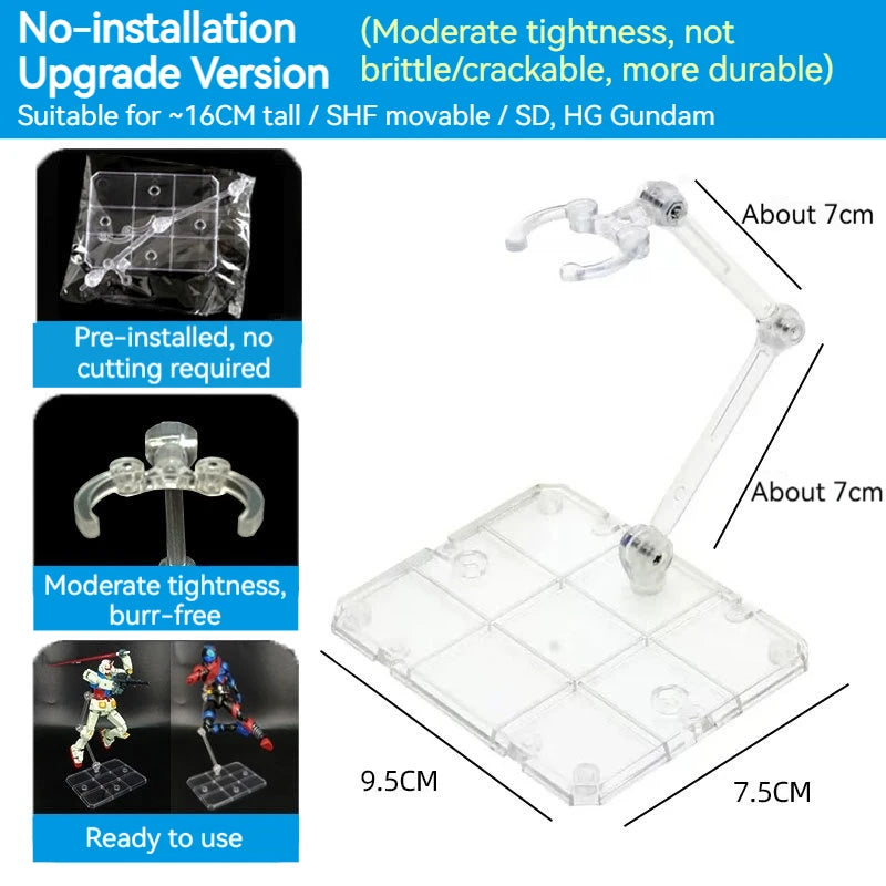 Acrylic Figure Display Stand for Gundam 1/144 & 6-Inch Models Figure Display Stand Babs
