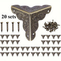 20 Sets Bronze Metal Corner Protectors + 160 Nails – Edge Guards Metal Corner Protectors Babs 20 sets