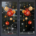 Christmas Window Stickers – Balls, Stars & Snowflakes Decals Holiday Window Decals Babs 2 sheets