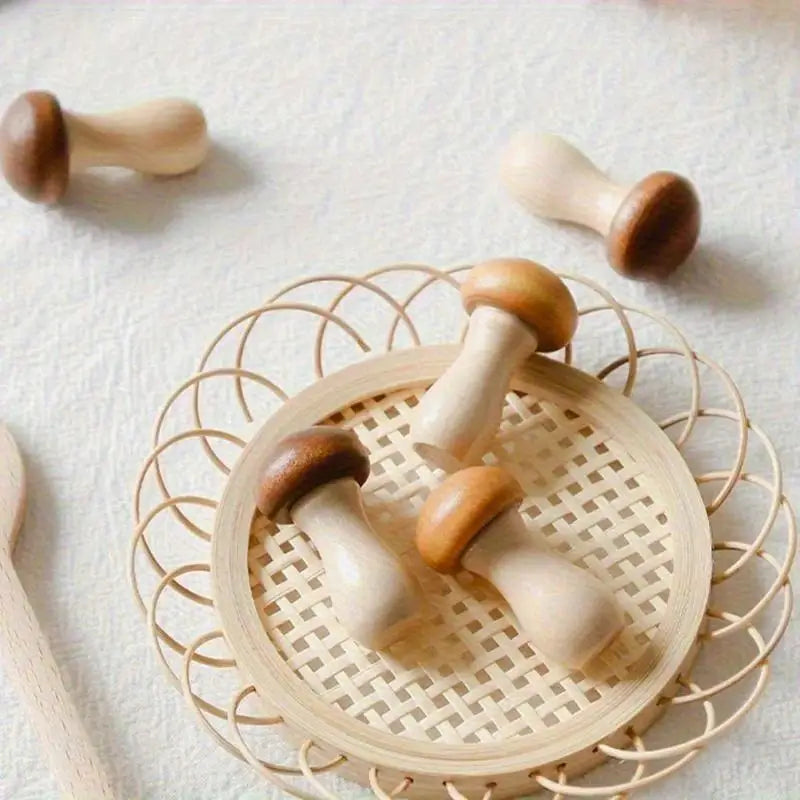 Wooden Mushroom Chopstick Holder & Utensil Rest | Table Decor Chopstick Rest Babs