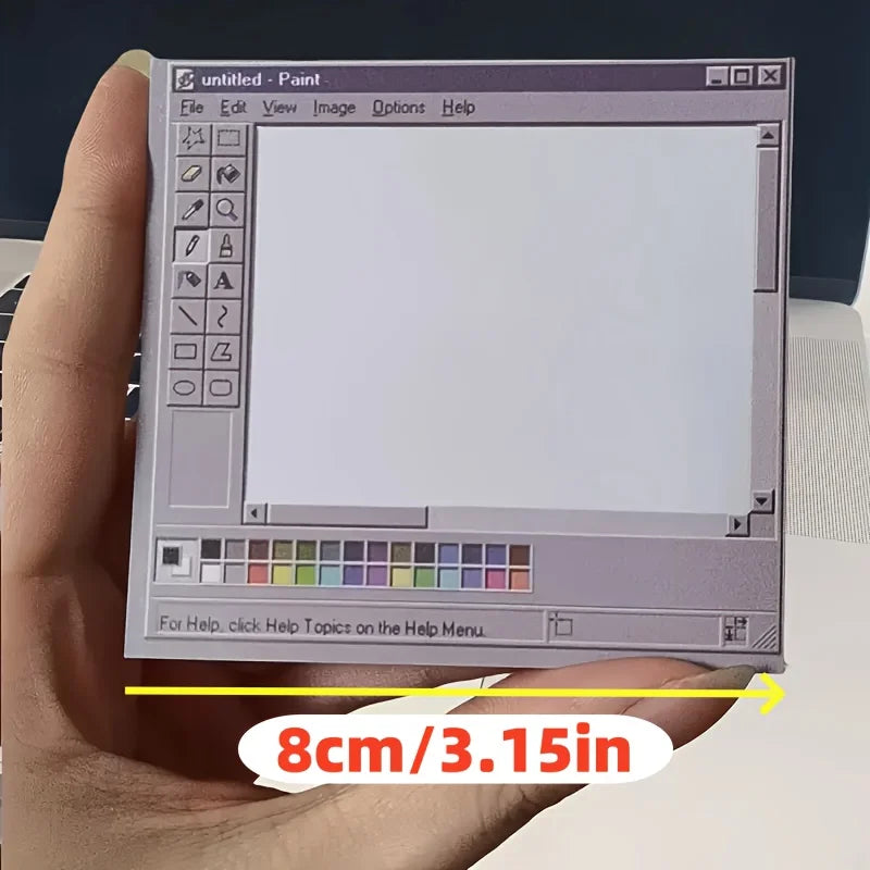 Retro Computer Sticky Notes & Drawing Board Notepad (1-2 pcs) Creative Sticky Notepad Babs