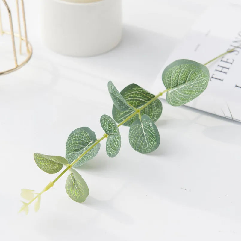 UV-Resistant Artificial Eucalyptus Leaves 20/40 Pcs – Home Decor Artificial Greenery Babs green 20PCS