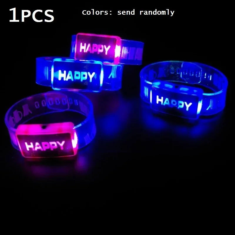 LED Light Up Glow Bracelet Watch – Party, Halloween & Cosplay LED Glow Bracelet Babs 1PCS happy
