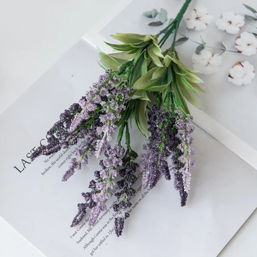 Artificial Lavender Foam Flowers – Wedding & Home Décor Stems Artificial Flower Stems Babs color 1 1 pc
