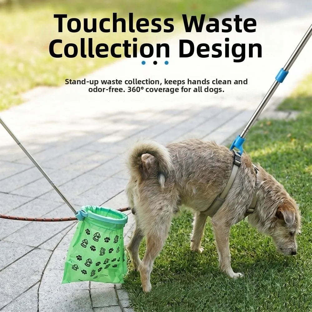 Retractable Dog Poop Scooper – Foldable Long Handle Pet Cleaner Dog Poop Scooper Babs