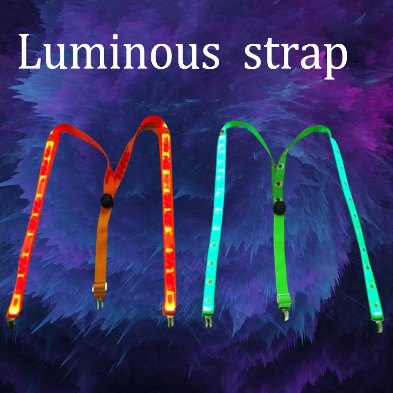 LED Light-Up Bow Tie & Suspenders Set for Parties LED Party Accessories Babs