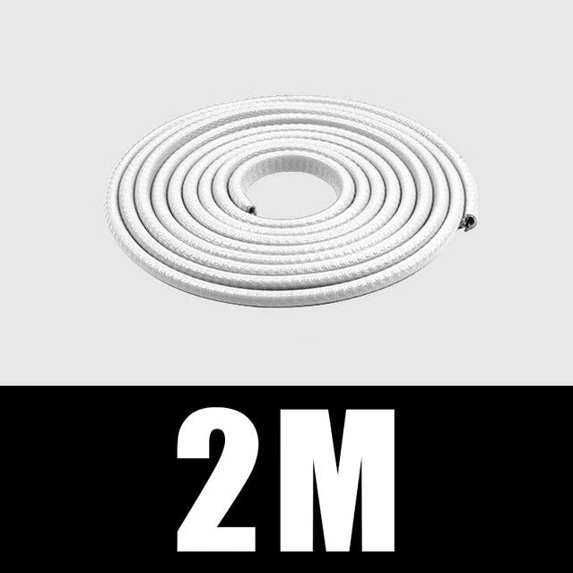 Universal U-Type Car Door Edge Guard Rubber Scratch Protector Car Door Guard Strip Babs White 2m