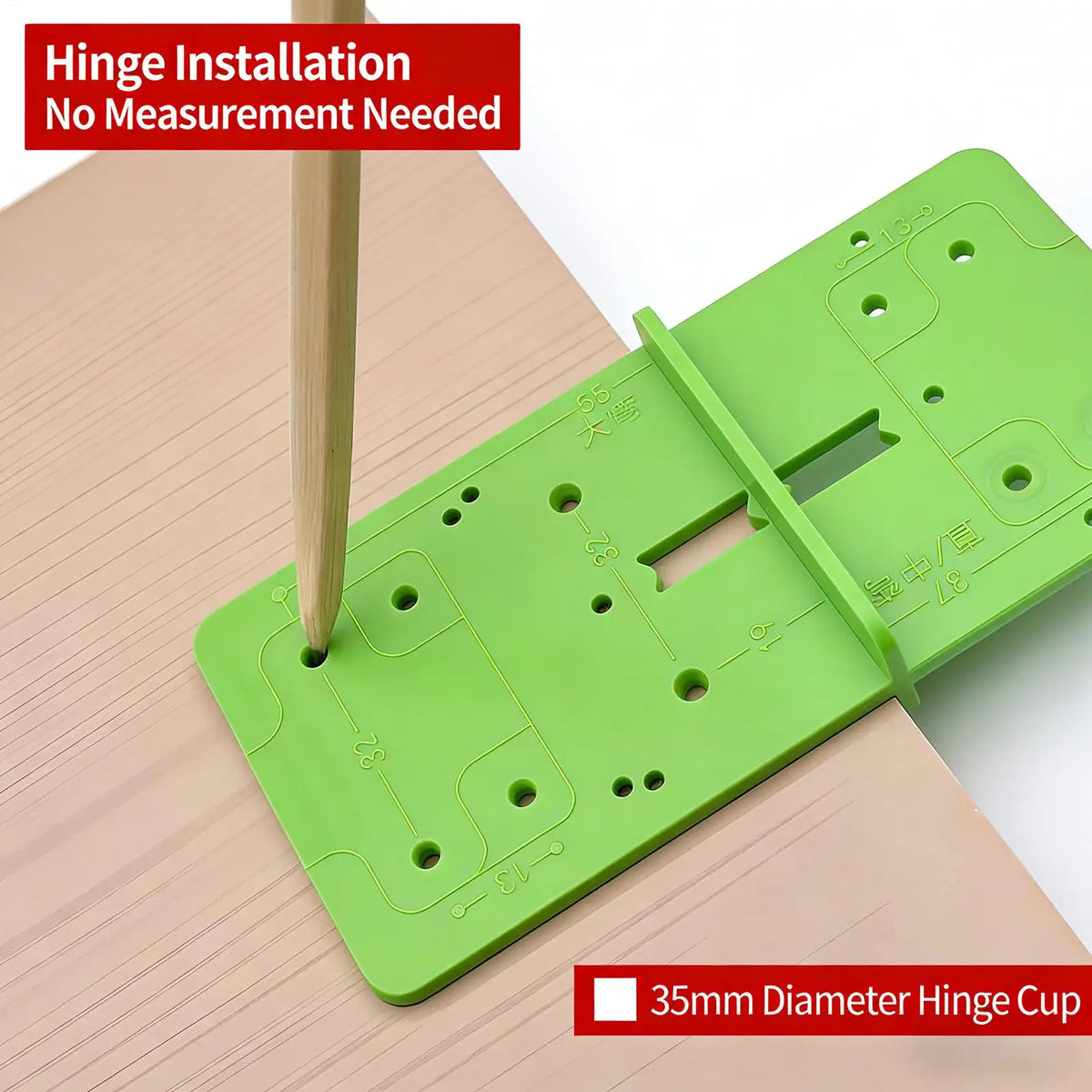 Hinge Hole Drilling Jig – Woodworking Boring Guide Template Woodworking Drill Jig Babs