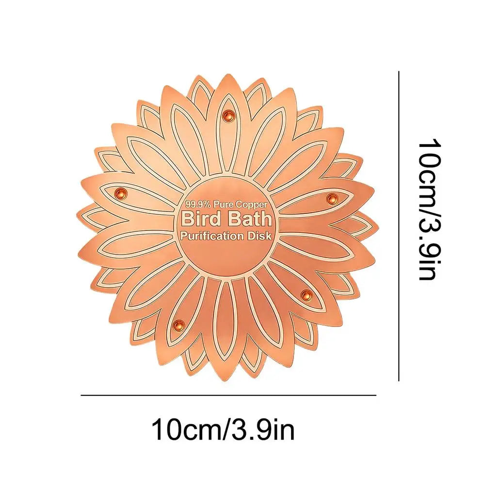 Copper Bird Bath Purification Disc – All-Season Backyard Bird Bath Purifier Babs A