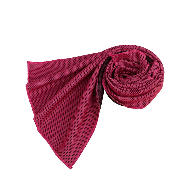 Cooling Microfiber Sports Towel for Yoga, Gym & Outdoors Cooling Sports Towel Babs Red 30x80cm