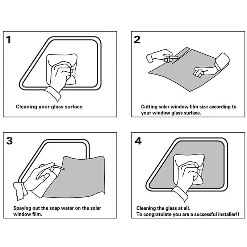 Car Window Tint Film 50cm×3m | UV Block, Multi-VLT Window Tint Film Babs