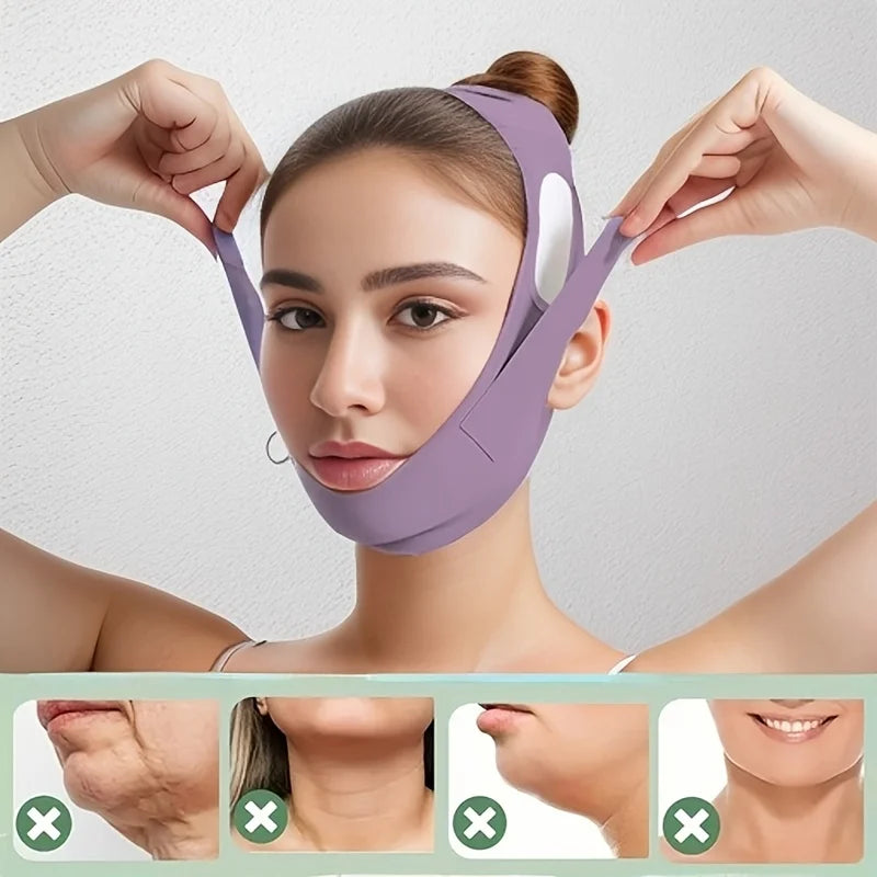 Adjustable V-Shape Face Lift Mask – Jawline Shaping Strap Face Shaping Mask Babs