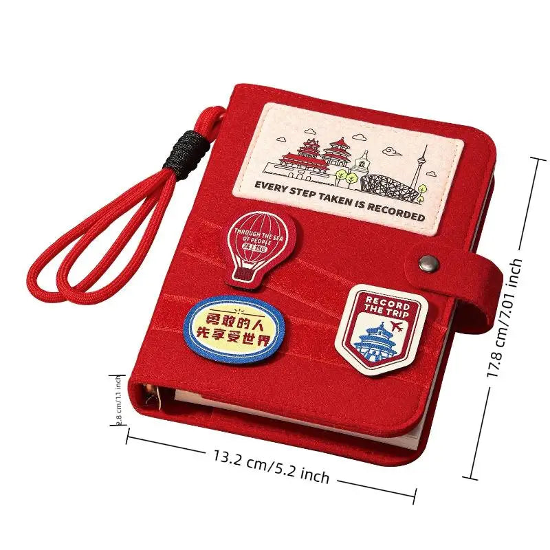Felt Travel Stamp Book – Creative Souvenir Notebook Travel Stamp Notebook Babs