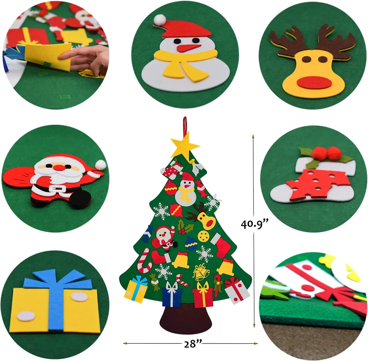 DIY Felt Christmas Tree Ornament Kit – Kids Holiday Craft Holiday Craft Kit Babs