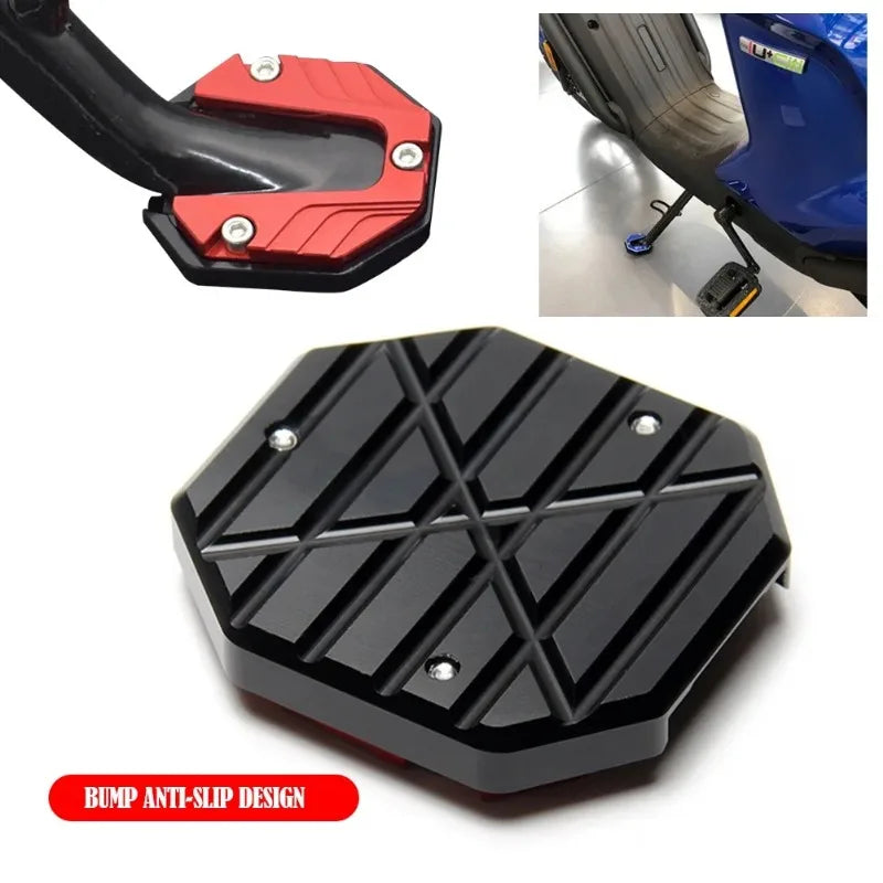 CNC Aluminum Motorcycle Kickstand Extender Pad | Anti-Skid Kickstand Extender Pad Babs