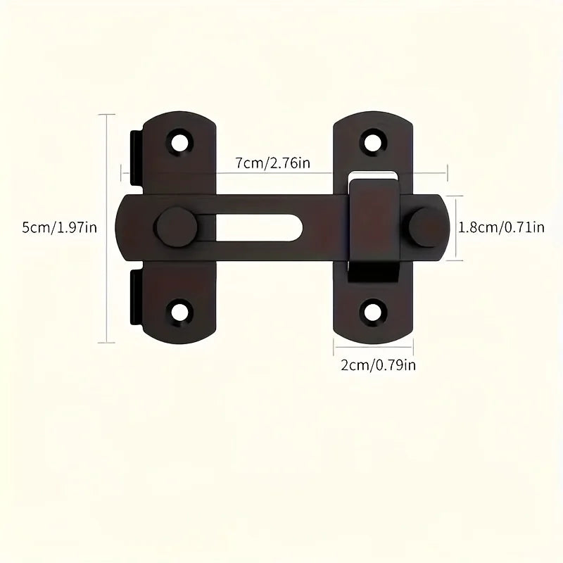 Stainless Steel Barn Lock 180° Flip Latch + 2 Keys – Easy Install Door Lock Latch Babs