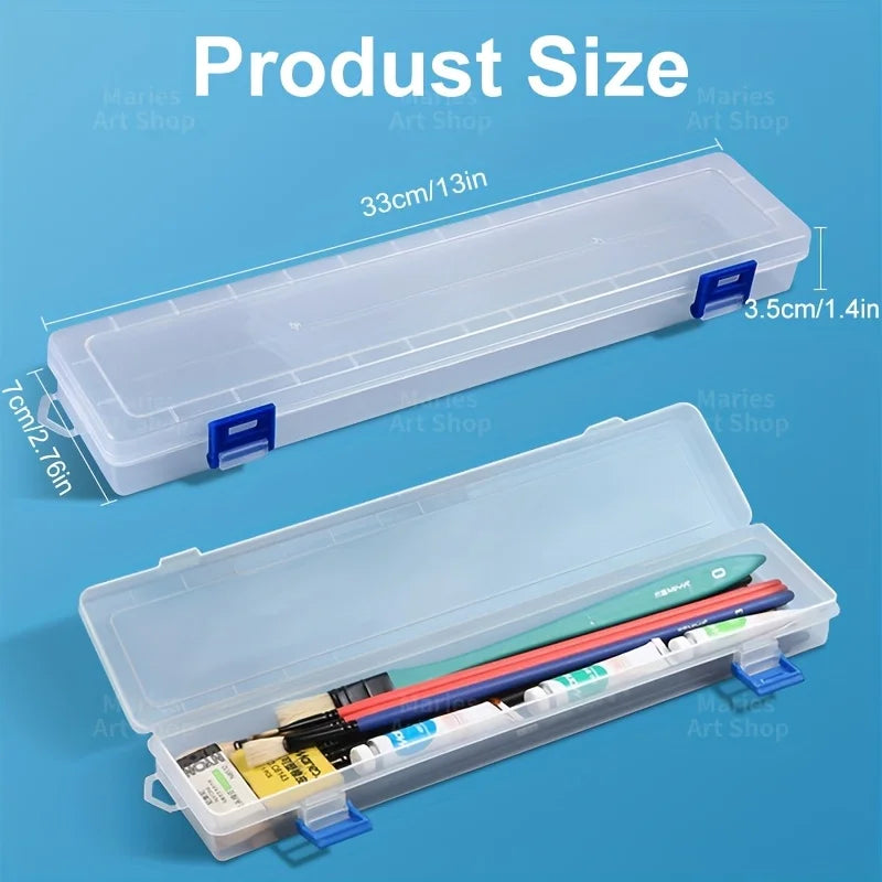 Large Translucent Brush & Pencil Storage Case | Art Organizer Art Supply Organizer Babs