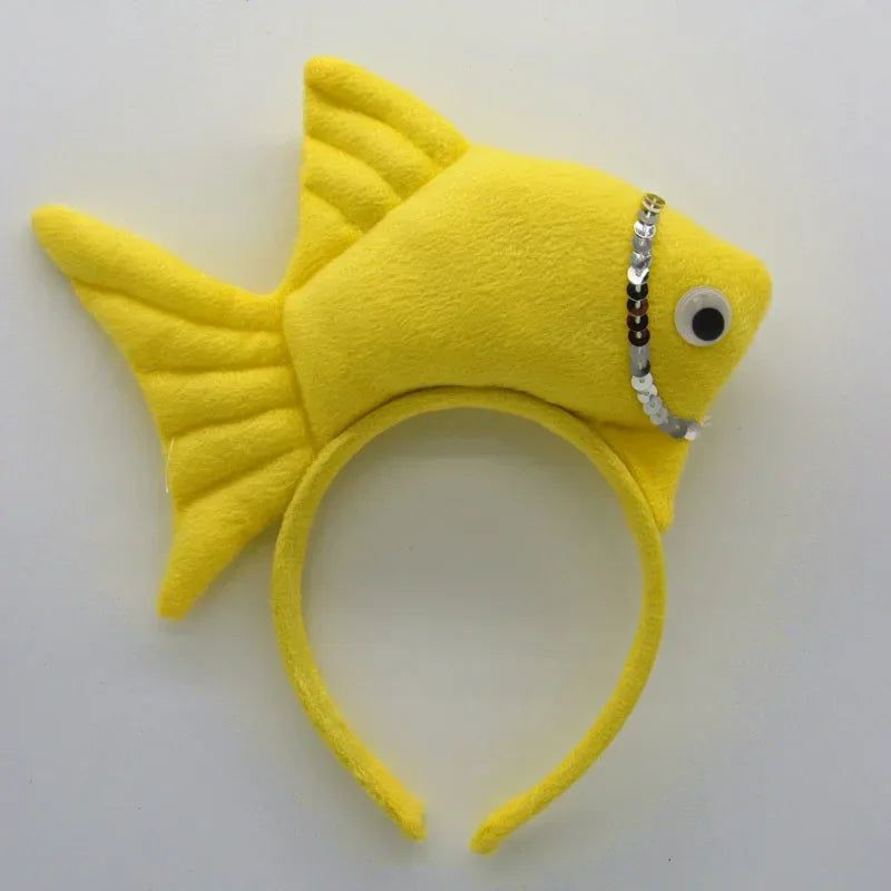 3D Fish Hair Hoop Headband – Costume Party Accessory for All Ages Costume Hair Headband Babs yellow