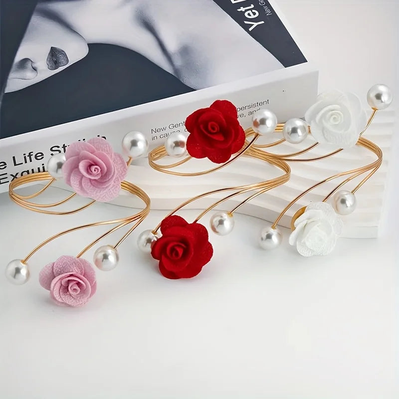 Rose Pattern Curtain Tiebacks with Adjustable Metal Buckles – 2pc Curtain Tiebacks Babs