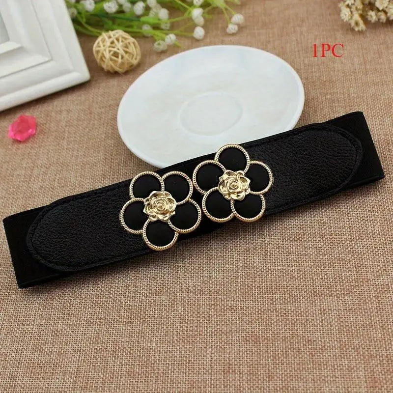 Floral Elastic Stretch Waistband Belt for Women Elastic Waistband Belt Babs