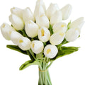 15PCS Real Touch Artificial Tulips – Wedding & Home Décor Artificial Flower Set Babs Beige 15pcs