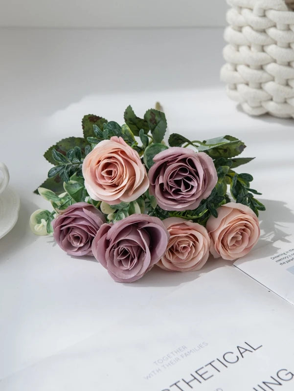 Silk Rose Artificial Flowers for Wedding & Home Décor Artificial Silk Flowers Babs color4 3 pcs