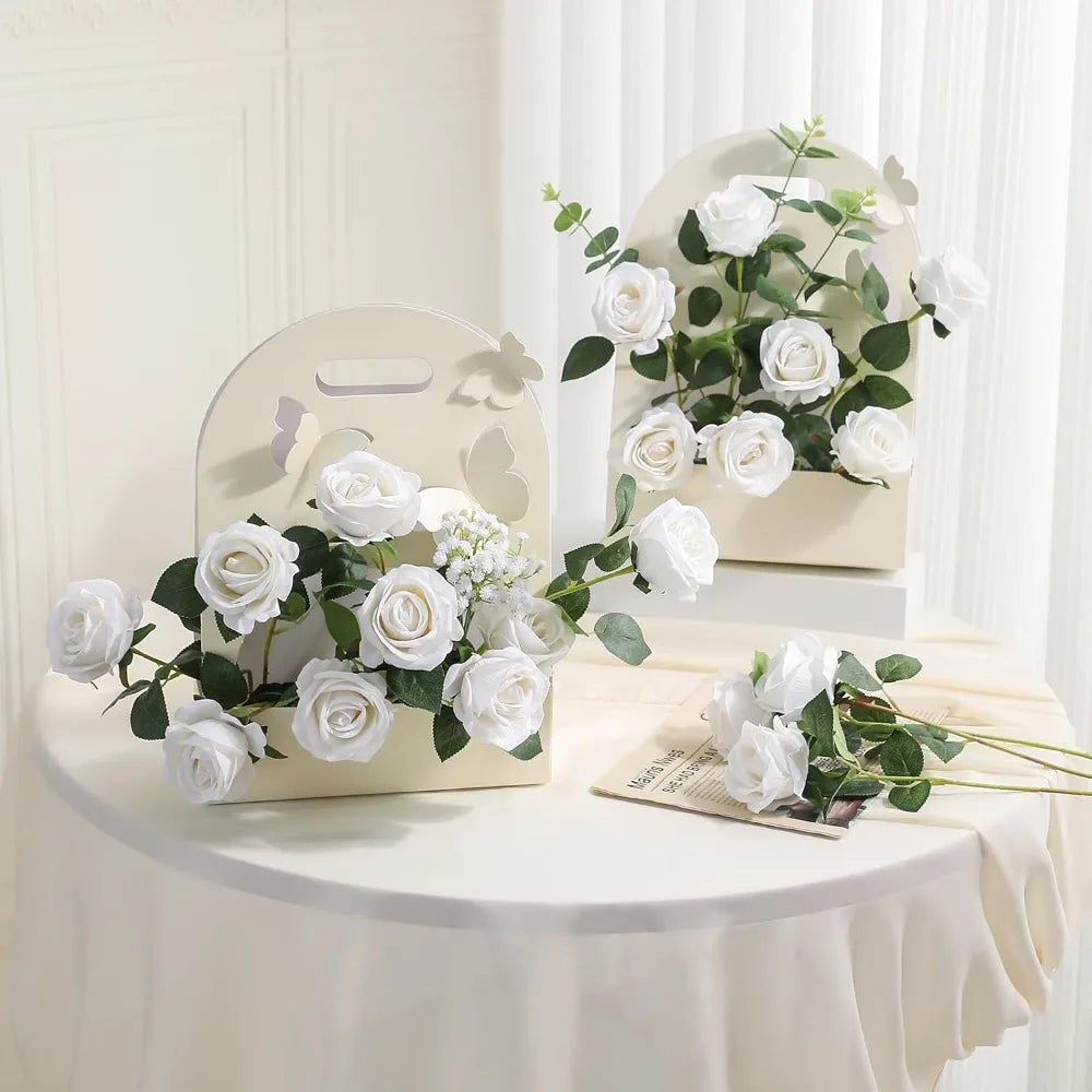 50cm Artificial Silk Rose Bouquet – Wedding & Home Decor Artificial Silk Flowers Babs