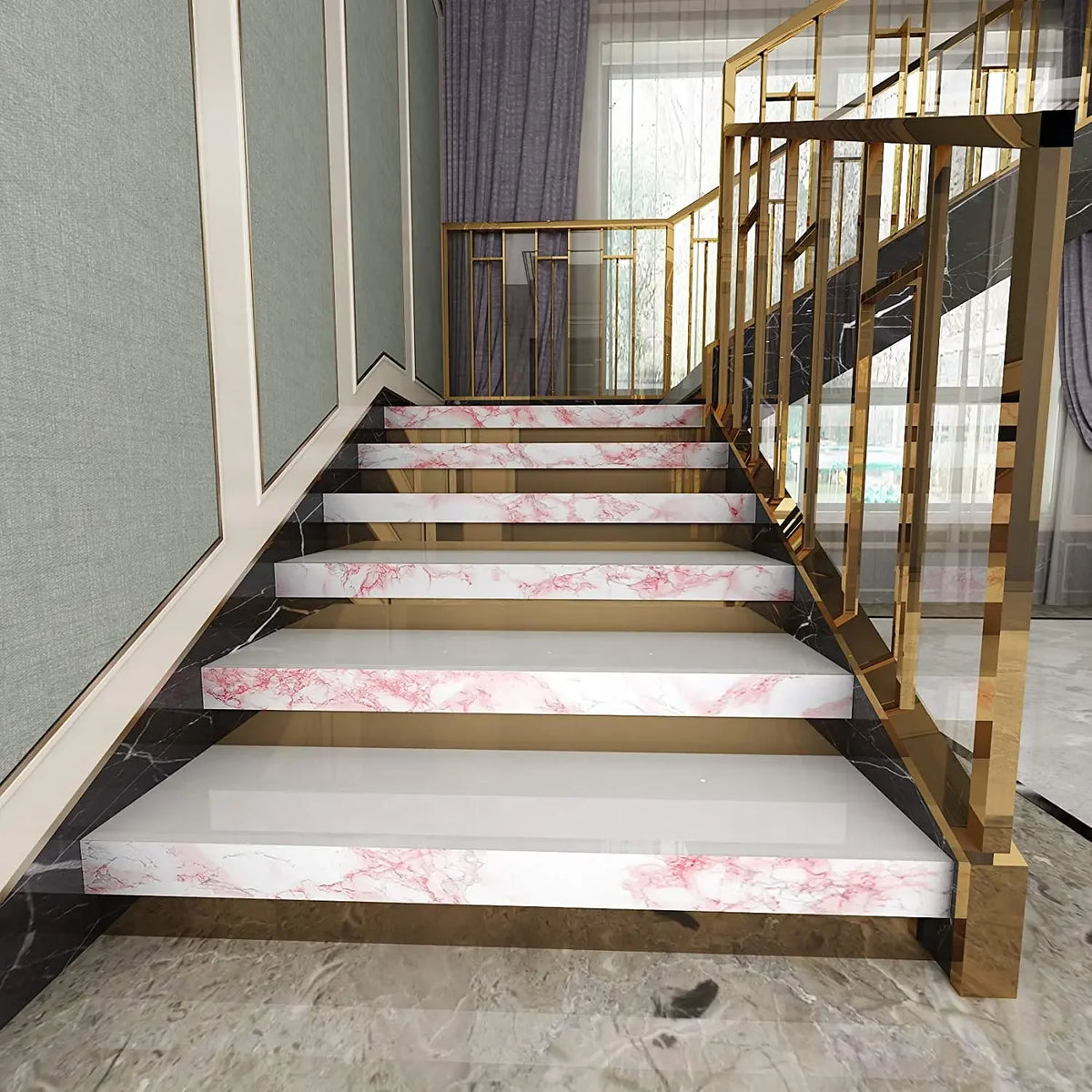 Pink Marble Peel & Stick Vinyl Wallpaper – Waterproof Contact Paper Peel & Stick Wallpaper Babs