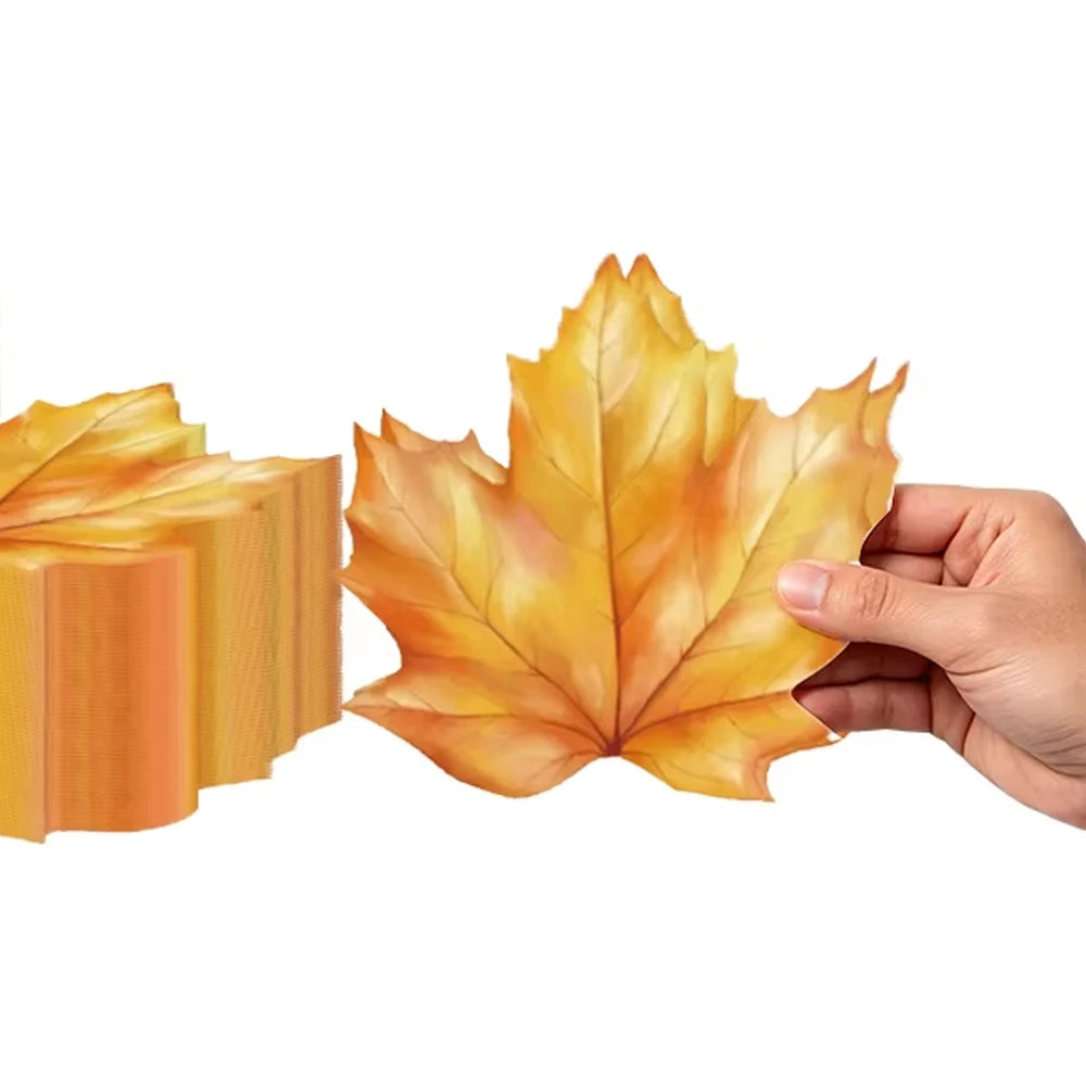 Maple Leaf Disposable Napkins – Fall Party Cocktail Napkins Disposable Party Napkins Babs