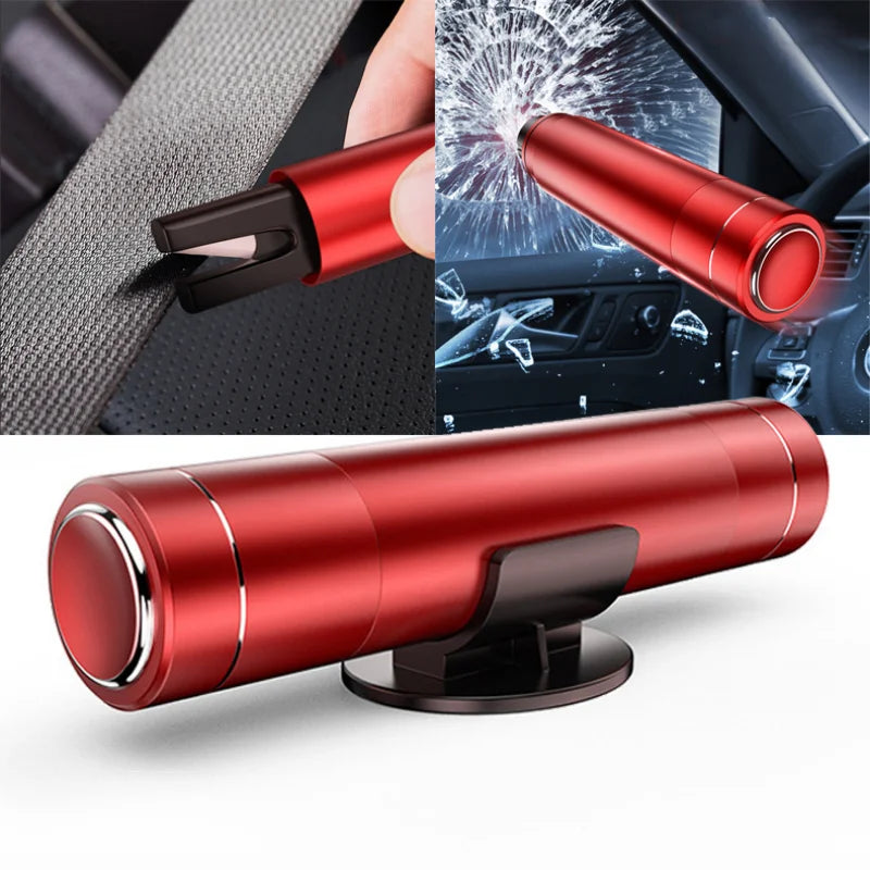 Car Safety Hammer – Window Breaker & Seat Belt Cutter Car Emergency Tool Babs