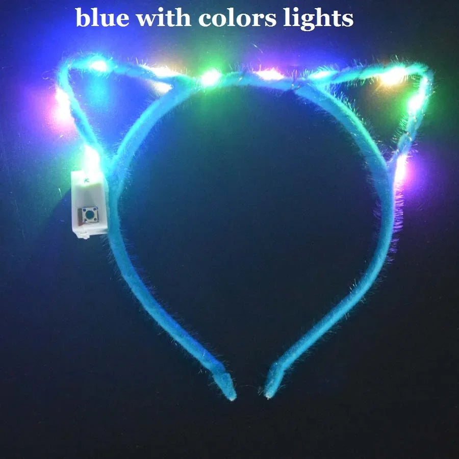 LED Flashing Cat & Fox Ears Headband – Glowing Party Hair Hoop LED Party Headband Babs 8