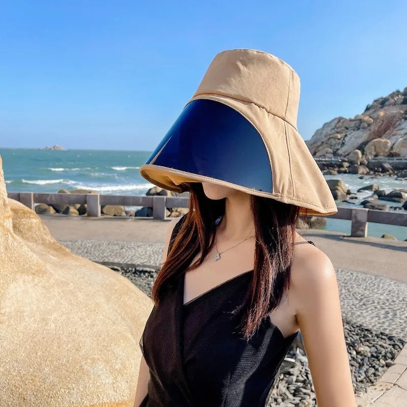 Wide Brim Full Face Bucket Hat – Women's Summer Sun Hat Wide Brim Sun Hat Babs