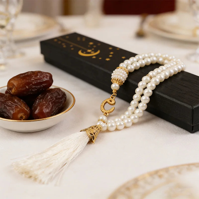 12pcs Glass Misbaha Tasbih Prayer Beads Bracelet – Eid Gift Set Prayer Bead Bracelet Babs