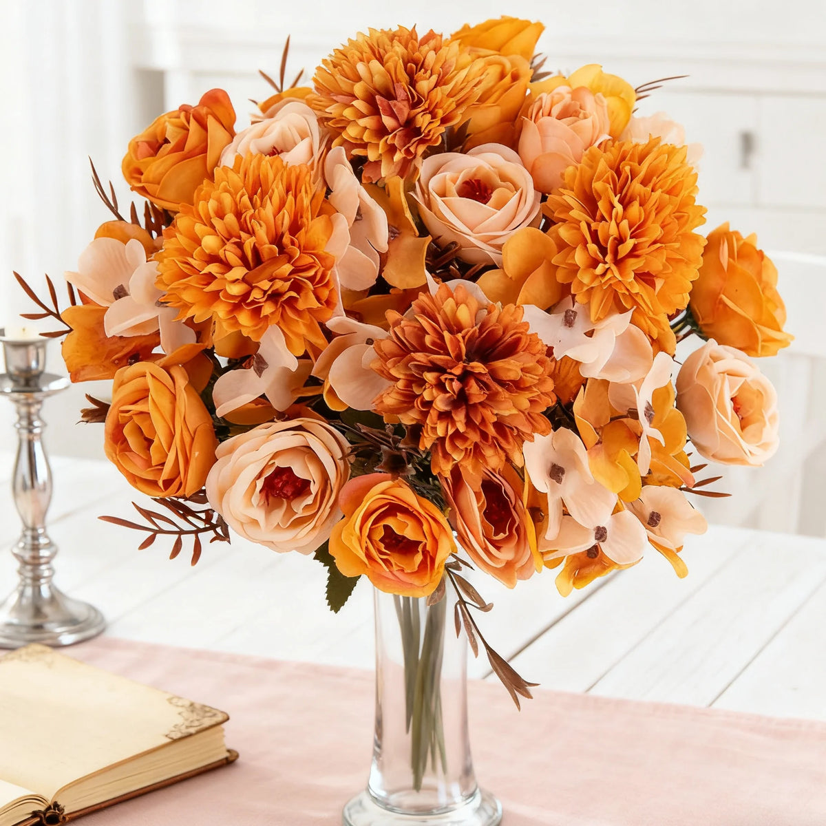 Artificial Silk Rose Bouquet for Wedding, Home & DIY Décor Artificial Flower Bouquet Babs